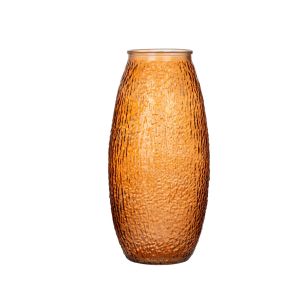 Vase flower pattern brown h30 d15