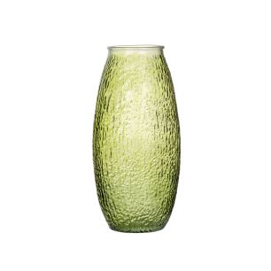 Vase flower pattern green h30 d15