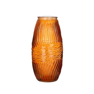 Vase stripe pattern brown h30 d15