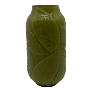 Vase aria vert olive h27 d14cm (cc)