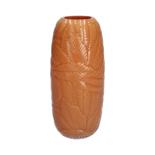 Vase serena brun biscuit h22 d10cm (cc)