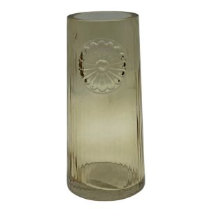 Vase sable Hellgelb h18 d8cm (cc)