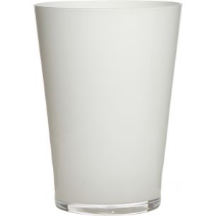  Conische vaas  wit h30 d22 (cc)