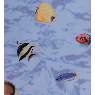 Printed Fishes Self Adhesive Foil Big Roll transparent 45cmx15mtr