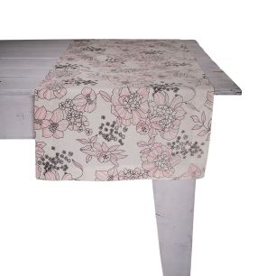 Lali Tablerunner roze/br 50x140cm 