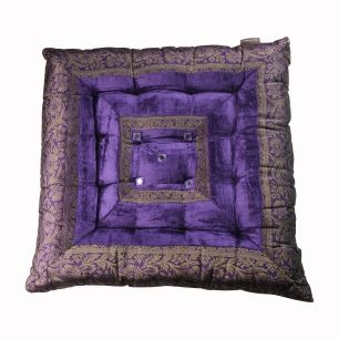 Saree coussin de chaise violet 40x40cm+5cm 