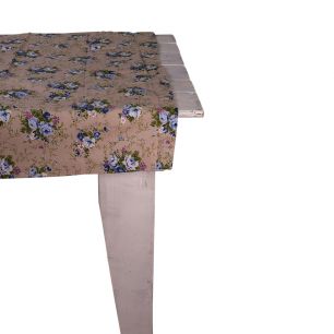 Country Rose Nappe textile bleu 100x100cm 