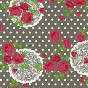 Dots&Flowers Self Adhesive Foil Mini Roll silver 45cmx2mtr