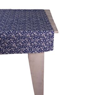 Nina Nappe textile bleu blanc 100x100cm 