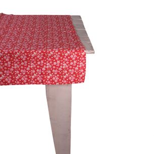 Nina Tablecloth Textile rouge white 100x100cm 