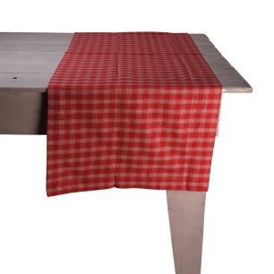 Levy Check Tablerunner red 50x140cm 