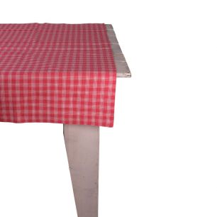 Levy Check Nappe textile rouge 100x100cm 