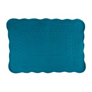 Quilted Elegance Placemat teal blue 33x48cm 