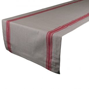 Side Stripes Tafelloper rood 50x140cm 