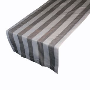 Twill Stripe Tablerunner taupe 50x140cm 