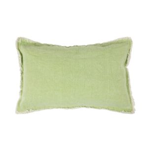Heavy Stonewash kussen groen 30x50cm