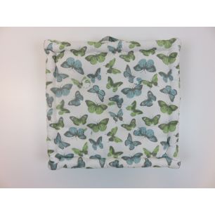 Butterfly stoelkussen blauw 40x40cm+8cm 