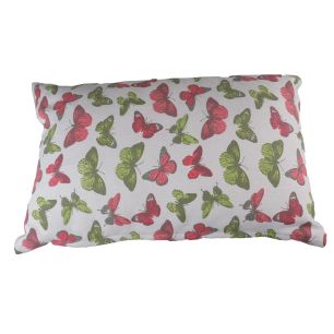 Butterfly  coussin rose 30x50cm 