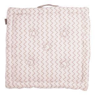 Fine Zigzag stoelkussen taupe 40x40cm+8cm 