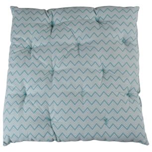 Fine Zigzag stoelkussen blauw 40x40cm+5cm 