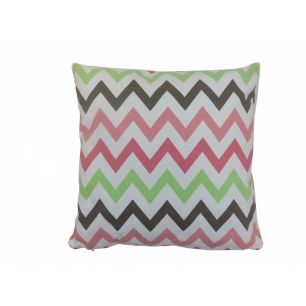 Multi Zigzag coussin rose 45x45cm 