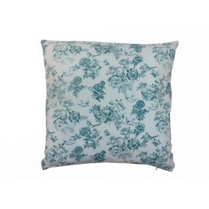 Vintage Rose coussin bleu 45x45cm 