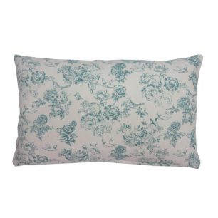 Vintage Rose coussin bleu 30x50cm 