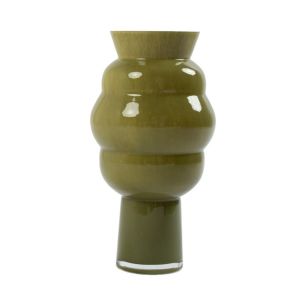Vase Volterra poudré vert h35,8 d18,2cm (cc)