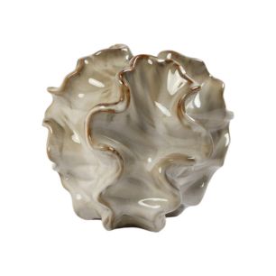 Vase Adam Keramik grün grau h15,7 d16,8cm