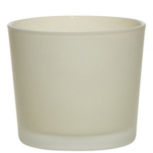 Conner Planter Glass Matt off white h9 d10 