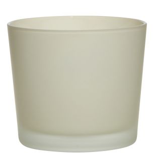 Conner Planter Glass Matt off white h12,5 d14,5 