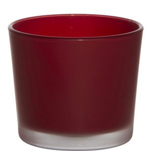 Conner Planter Glass Matt red h9 d10 