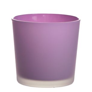 Conner Cache-Pot Glass matt african violet H9 D10 
