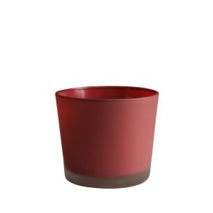 Conner Matt Blumentopf Glas bordeauxrot h9 d10 