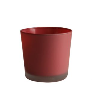 Conner Matt Blumentopf Glas bordeauxrot h12,5 d14,5 
