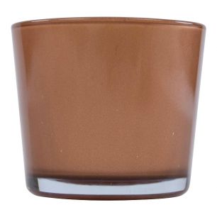 Conner Blumentopf Glas Metalloptik Bronze h11 d11,5 