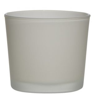 Conner Matt Blumentopf Glas weiß h11 d11,5 