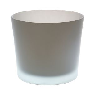 Conner Matt Blumentopf Glas weiß h12,5 d14,5 