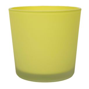 Conner Blumentopf Glas matt Zitronengelb h9 d10 