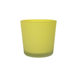 Conner Planter Glass matt lemon yellow h9 d10 