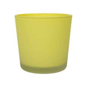 Conner Planter Glass matt lemon yellow h12,5 d14,5 