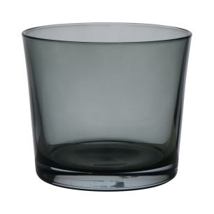 Conner Transparent Planter Glass dark grey h12,5 d14,5 