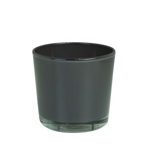 Conner Regular Planter Glass warm grey h12,5 d14,5 