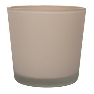 Conner Planter Glass matt beige h9 d10 