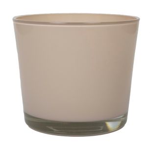 Conner Planter Glass regular beige h12,5 d14,5 