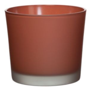 Conner Planter Glass matt red brown h12,5 d14,5 