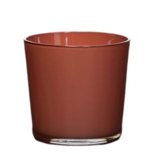 Conner Planter Glass regular red brown h11 d11,5 