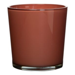Conner Planter Glass regular red brown h19 d19 