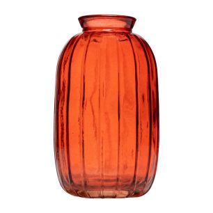 Linnea Round Flaschenvase orange h12 d7,5 