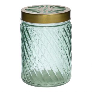 With Lid Vase gold/green h17 d11 